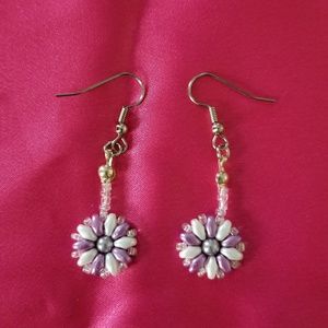 Handmade beaded earrings.